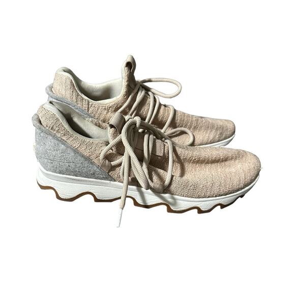 Sorel Kinetic‎ Lace Up Sneaker Tennis Shoes in Natural Tan/Blush Size 9 - Picture 1 of 13